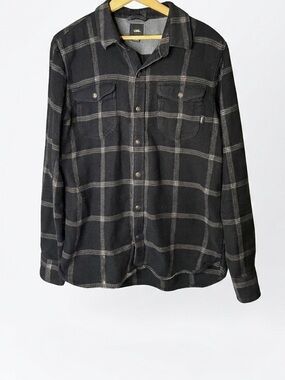 Vans 'Off The Wall' Black & Grey Plaid Flannel Shirt Men’s M